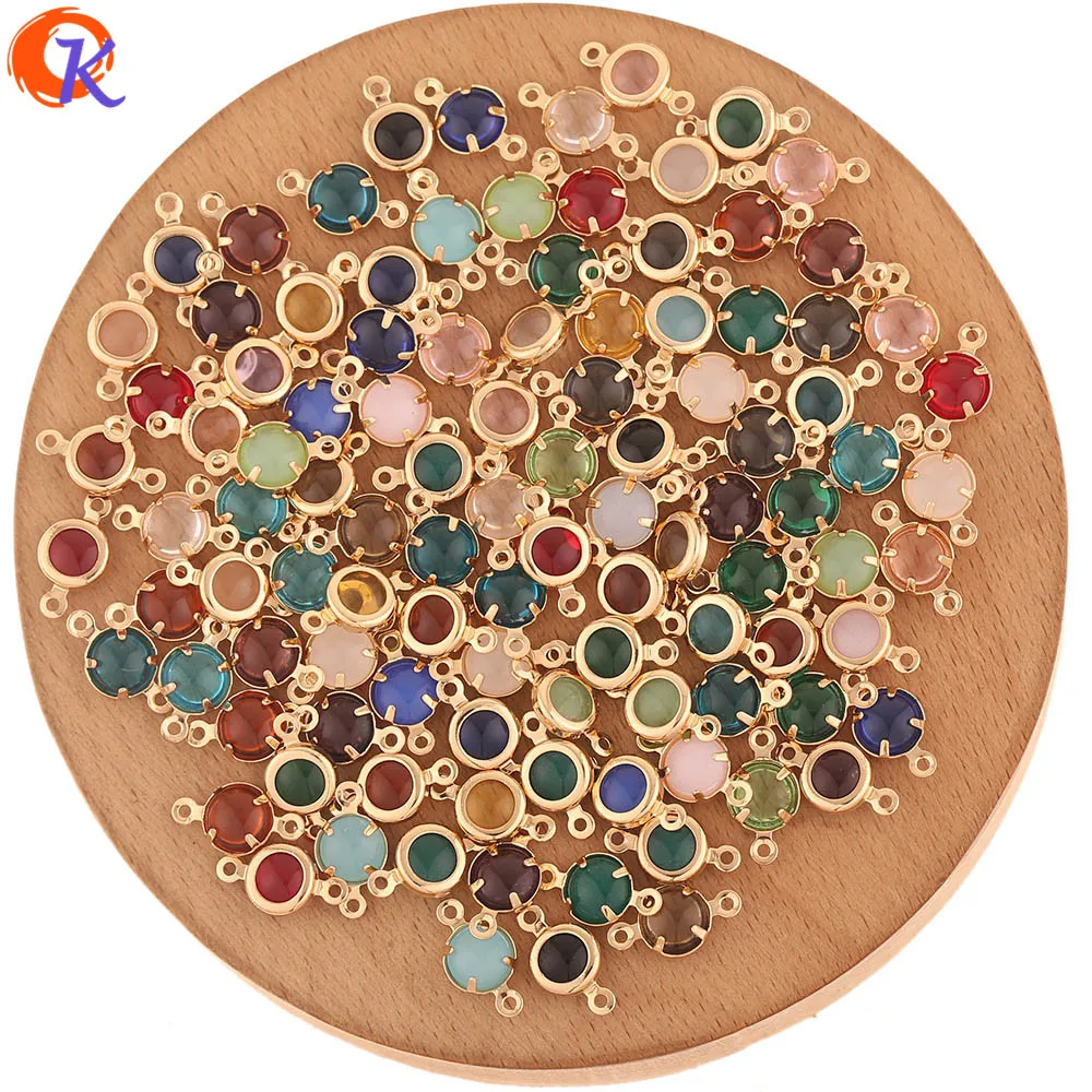Cordial Design 200Pcs 7*13MM Jewelry Accessories/DIY Making/Crystal Earrings Connectors/Hand Made/Jewelry Findings Components |
