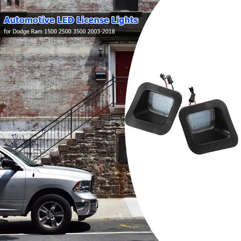 Для Dodge Ram 1500 2500 3500 03-18 светодиодный фонарь заднего номерного знака, 1 пара, персонализированное освещение, хорошее удобство