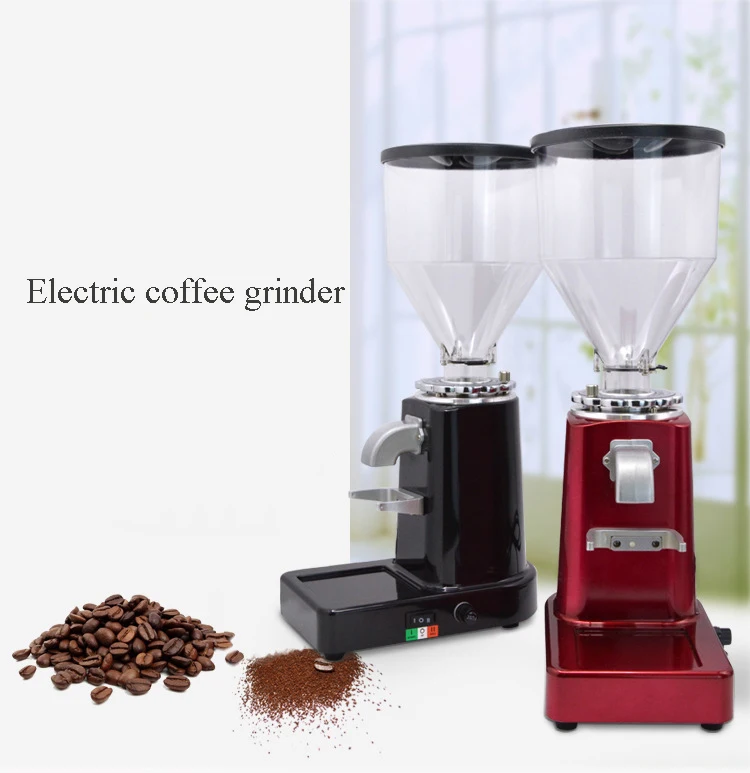 

Commercial household desktop Italian coffee grinder red black coffee bean cocoa mill grinding machine coffee milling machine