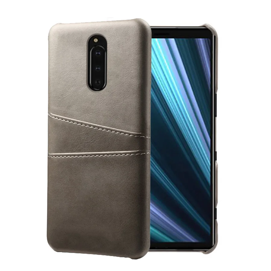 Кожаный держатель для карт чехол для телефона для Sony Xperia XZ premium XZ S XZ1 XZ2 компактный XZ2mini XZ3 XZ4 Z5 Z5mini плюс Чехол для телефона