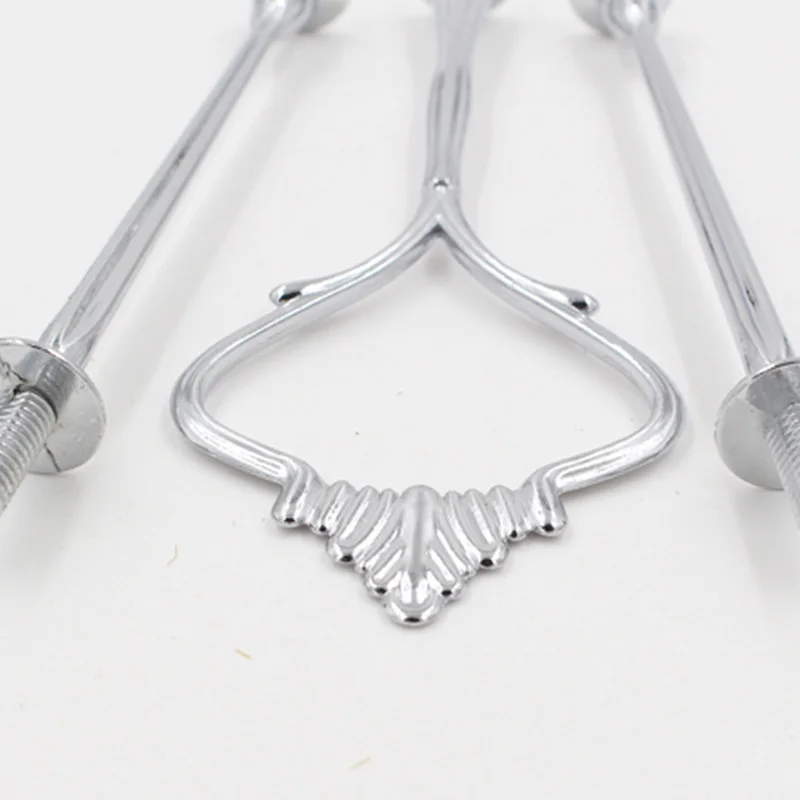 High Quality Zinc Alloy 2/3 Tier Cake Plate Stand Cupcake Fittings Silver Golden Wedding Party No Plate