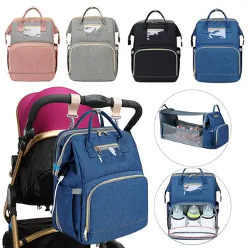 

Newborn Baby Diaper Bag Fashion Mommy Travel Shopping Backpack Infants Bed Crib Multifunction Folding Nappy Organizer Change Bag