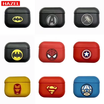 

HOT Marvel Captain America Wireless Bluetooth Earphone Case For Apple AirPods Pro Protective cases Headphones Cover Charging Box