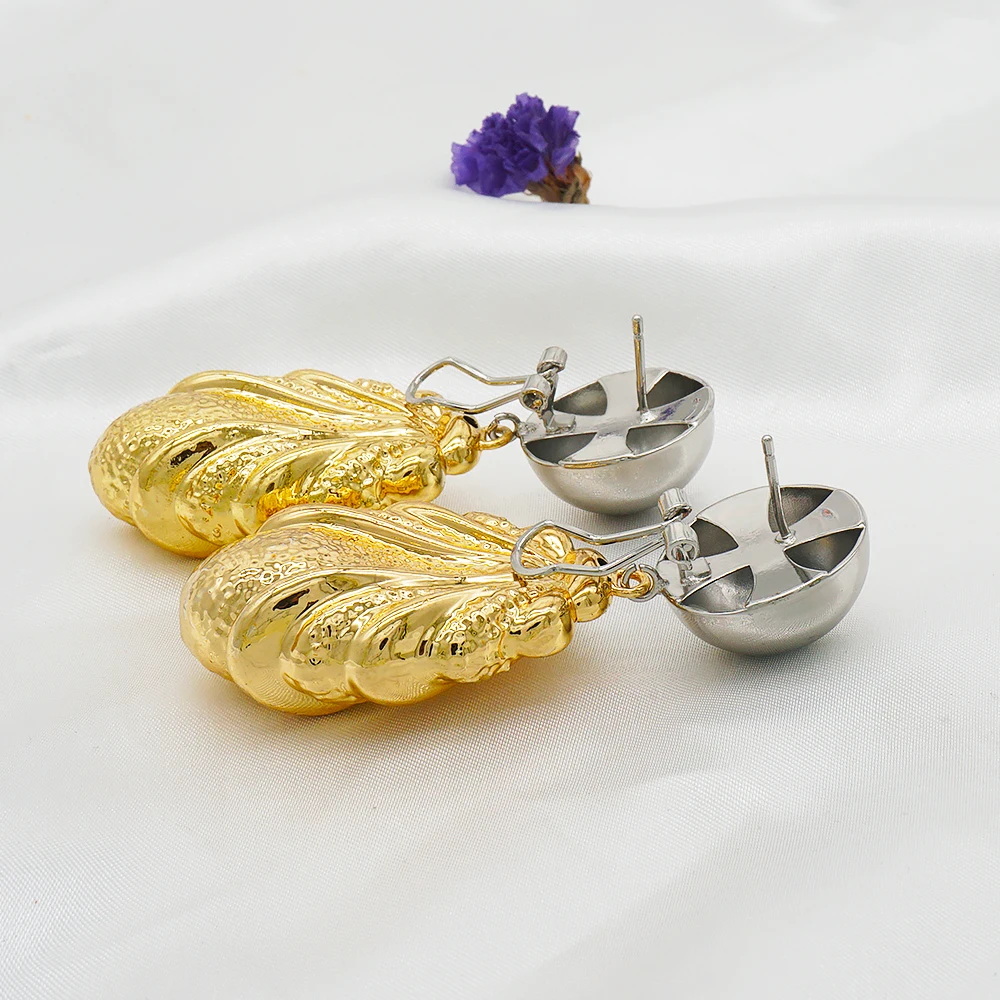 Trendy Earrings 2020 Copper Drop Earrings Gold Color Long Earring For Women Fashion Jewelry Party Gift Ladies Jewellery