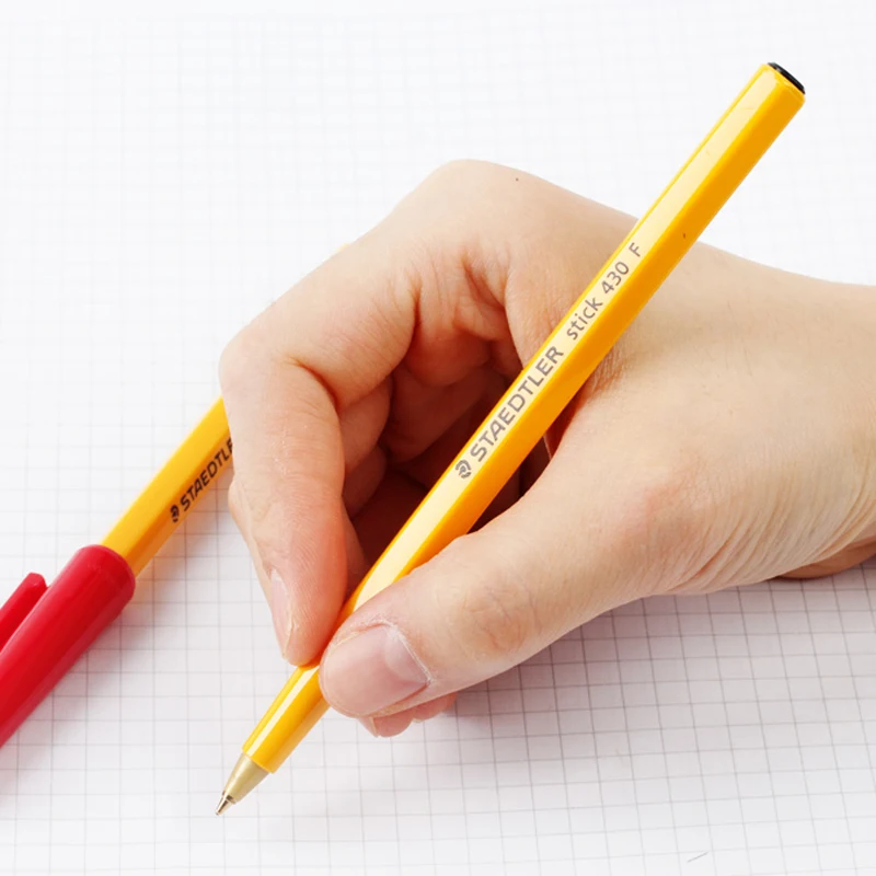 5 шт., шариковая ручка STAEDTLER 430 F/M, Классическая шариковая ручка с пчелами, студенческие ручки, Офисная живопись, красная, синяя, черная шариковая ручка, ручка для письма