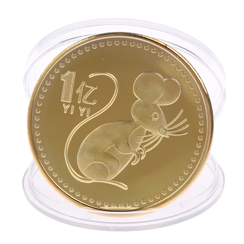 Памятные монеты ко Дню крысы в 2 стилях сувенир с изображением китайского зодиака