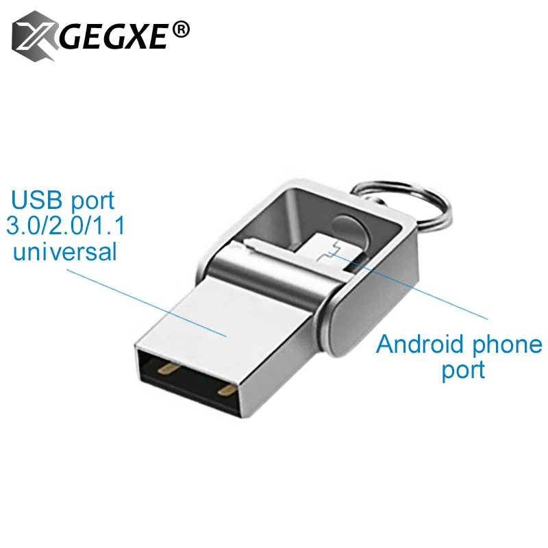 USB флеш-накопитель OTG 32 ГБ 8 16 64 2 0 складная флешка металлический USB-накопитель 3 для
