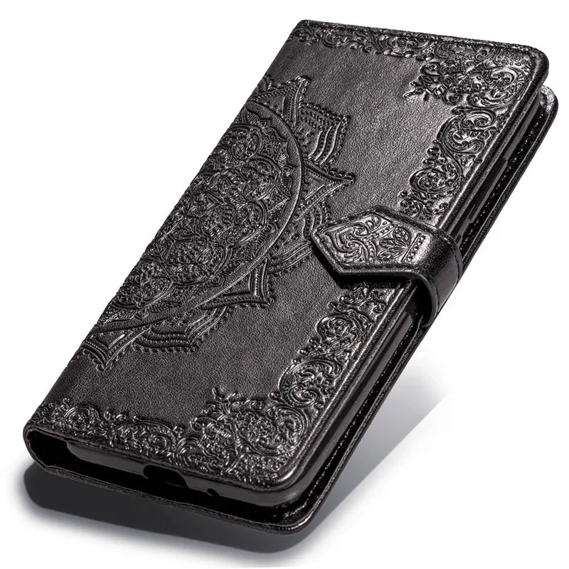 Black Чехол-книжка с подставкой для Redmi Note 7, чехол для Redmi 7, силиконовый кожаный чехол-бумажник для Xiaomi Redmi Note 7 8 Pro Redmi 7A 6A Go K20, чехол - Цвет: Black