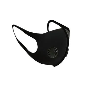 

Black Face Mask Dust-proof Filter Pad Mouth Mask with Breathing Valve Cycling Respirator Reusable Mouth Masks C26