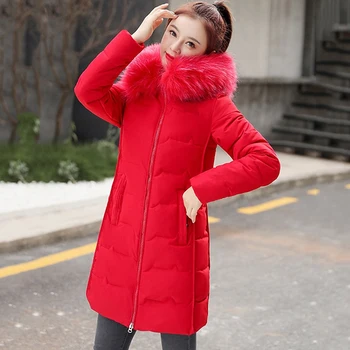 

Parka Women Winter Down jacket Women Coat Long Hooded Outwear Female Parka Thick Cotton Padded Female new arrival Basic Coats