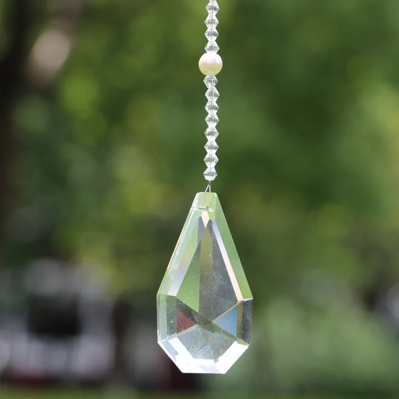 

1PCS Clear Chakra Crystal Glass Suncatcher Prism Rainbow Maker Hanging Pendant Window Ornament