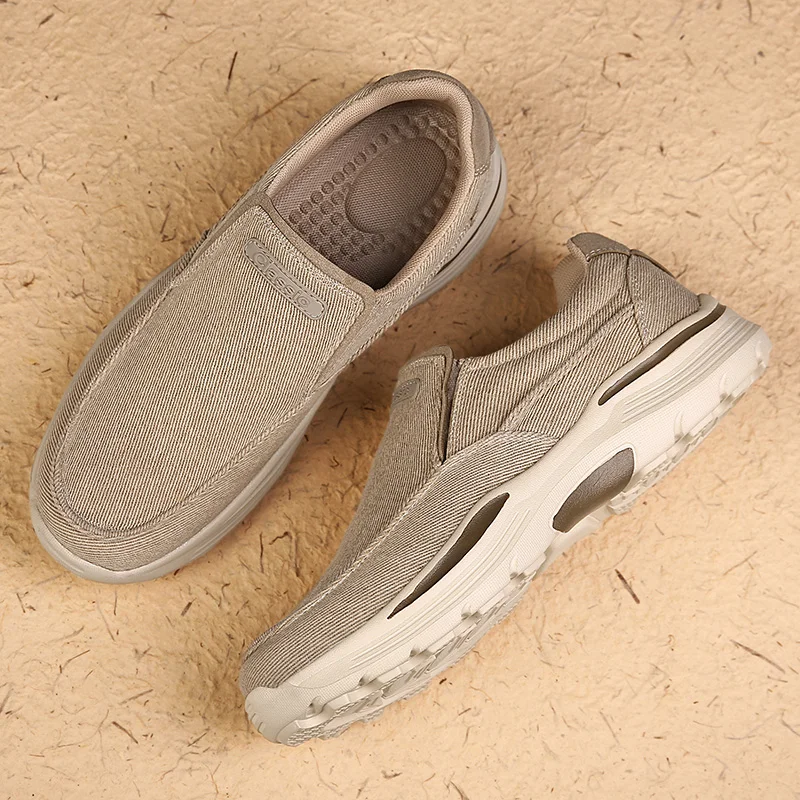 Men's Canvas Vulcanized Shoes Breathable Loafers New Comfortable Men's Shoes Outdoor Walking Shoes Lightweight Men Sneakers 6