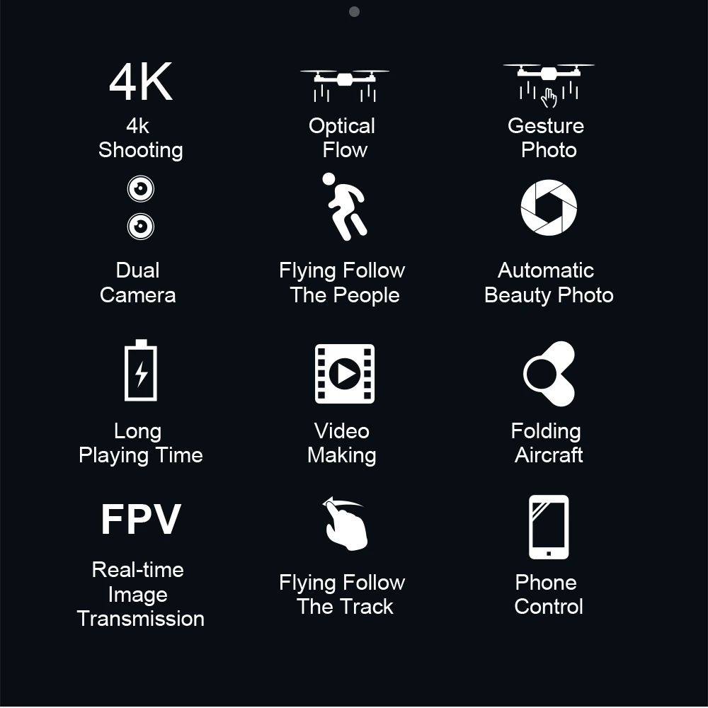 Складной Дрон 4K антенна оптического потока позиционирования двойной камеры дистанционного управления летательный аппарат Игрушка Квадрокоптер