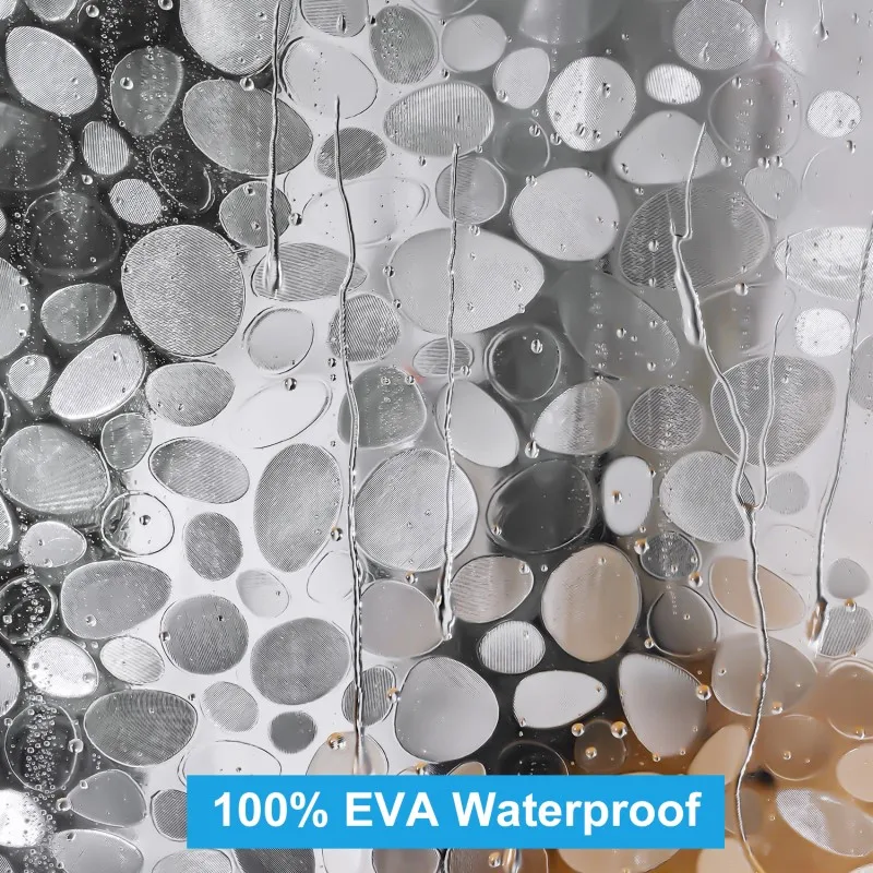 3D Shower Curtain Waterproof Mildew EVA Bath Curtains Modern Cobblestone Pattern Translucent Bathroom Curtain With Hooks shower curtains