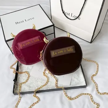 

Mini Round Bags For Women 2020 Solid Color Shoulder Bag High Quality Designer Handbags Fashion Crossbody Bags Purses Clutches