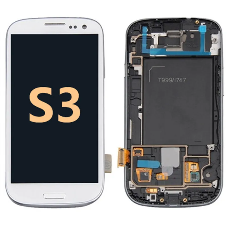 

4.8'' S3 ORG REFURB LCD Display For Samsung Galaxy S3 I9300 LCD Touch Screen Digitizer Assembly With Frame