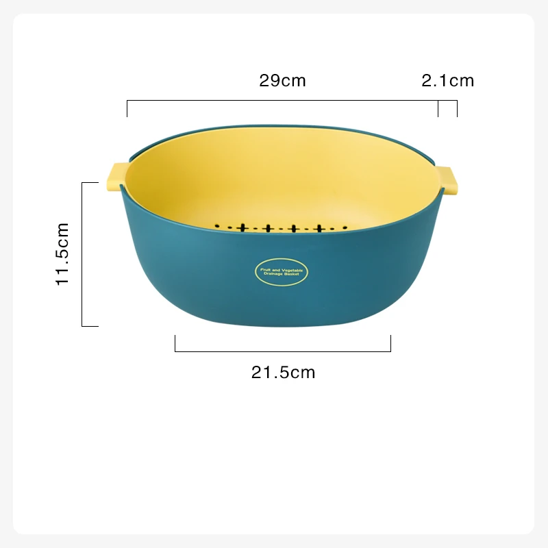 O& U стиль высокое качество фрукты овощи стиральная корзина с ручкой двухслойный дуршлаг кухонный фильтр