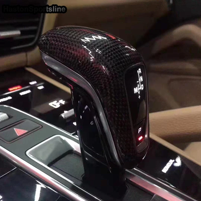 Для Porsche Cayenne~ из настоящего углеродного волокна внутренняя ручка переключения передач накладка