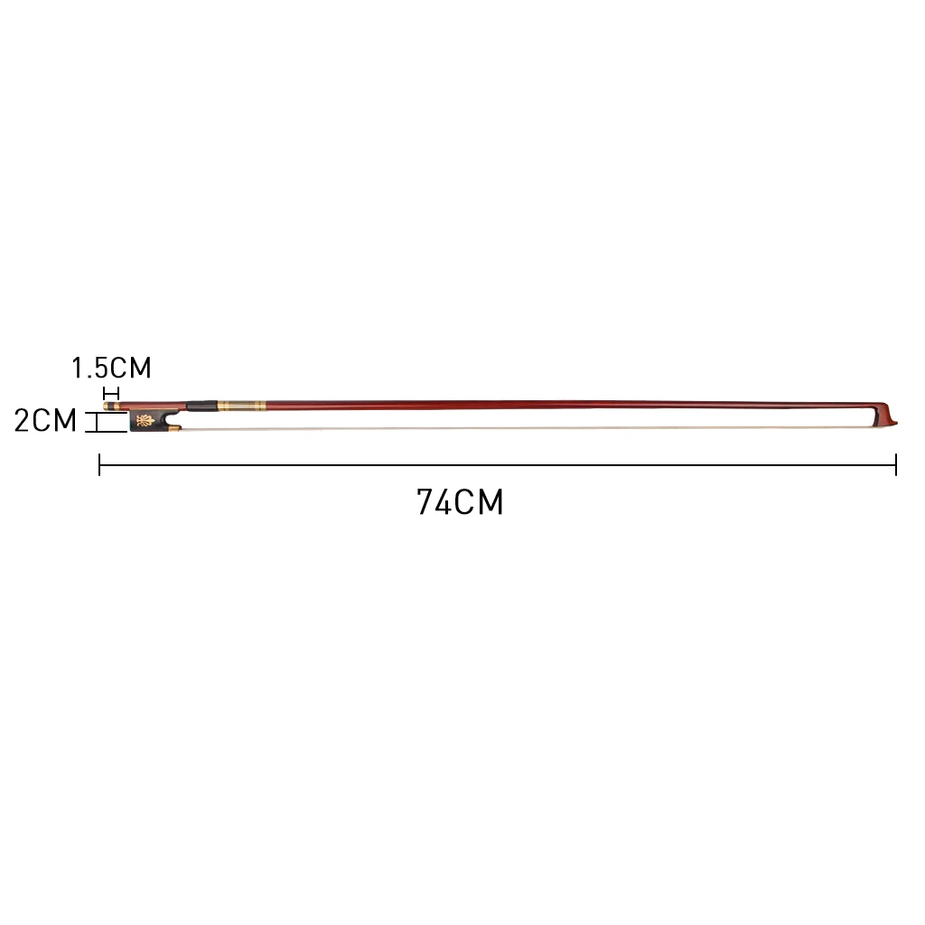 4/4 IPE Violin Bow Peacock Flower Frog Black gold winding White horsetail Violin bow Powerful For 4/4 Violin Bow