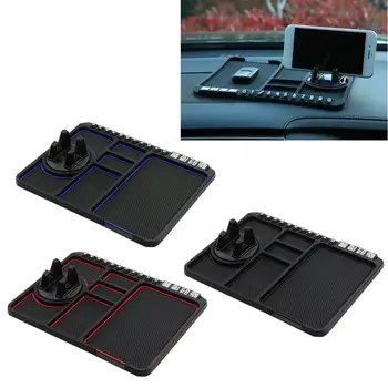 

Multifunctional Anti-Slip Silicone Car Mat Pad Auto Phone Stand Holder Dashboard Mount with Temporary Parking Card for Vehicles