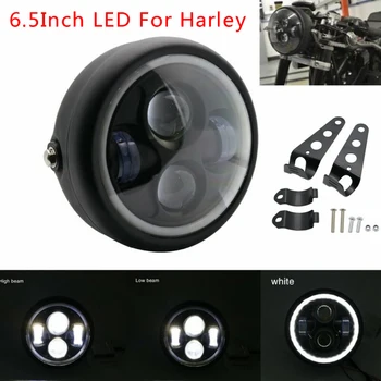 

Headlight Motorcycle Headlight White Eyes Halo For Harley Cafe Racer 12V DC