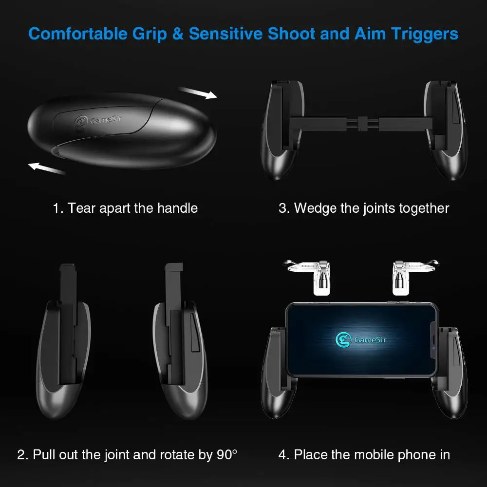  Gamepad Grip for Android & iOS Phone Game Mount Bracket Pubg mobile Trigger Fire Button Aim Key