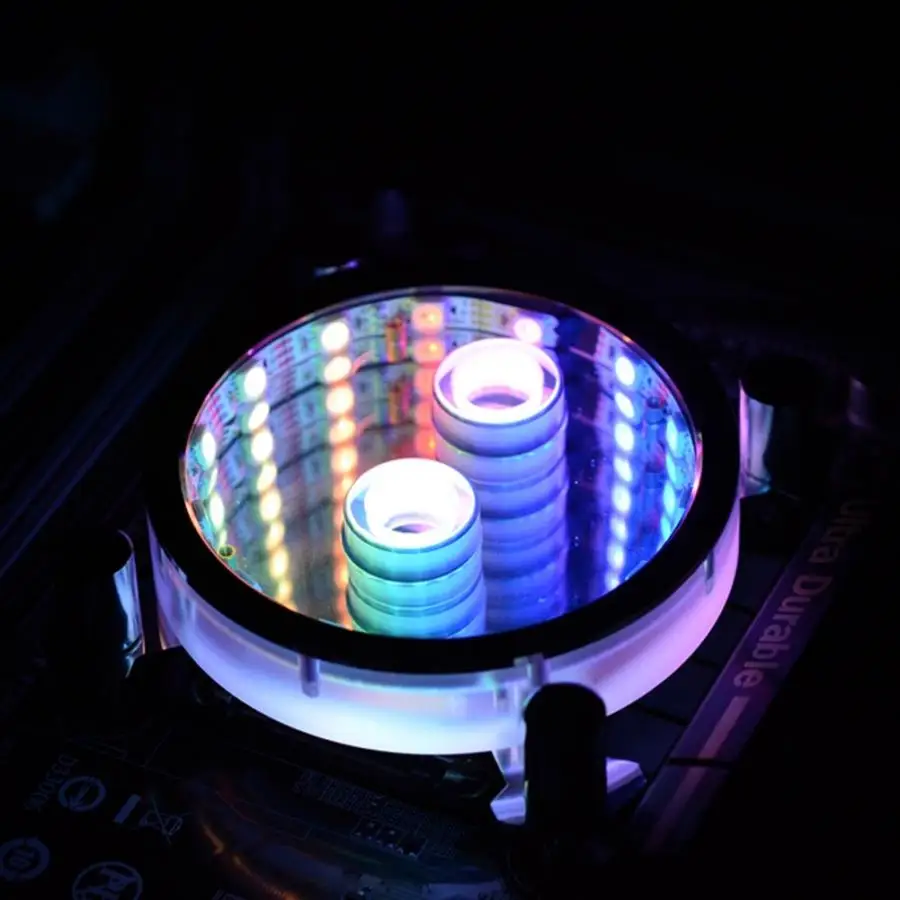 RGB компьютерный блок водяного охлаждения с антиокислительным медным основанием для AM2/AM3+/FM2+/AM4 cpu водного блока
