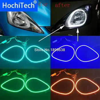 

2pcs Super bright 7 color RGB LED Angel Eyes Kit with a remote control car styling for honda fit jazz 2009 2010 2011 2012 2013