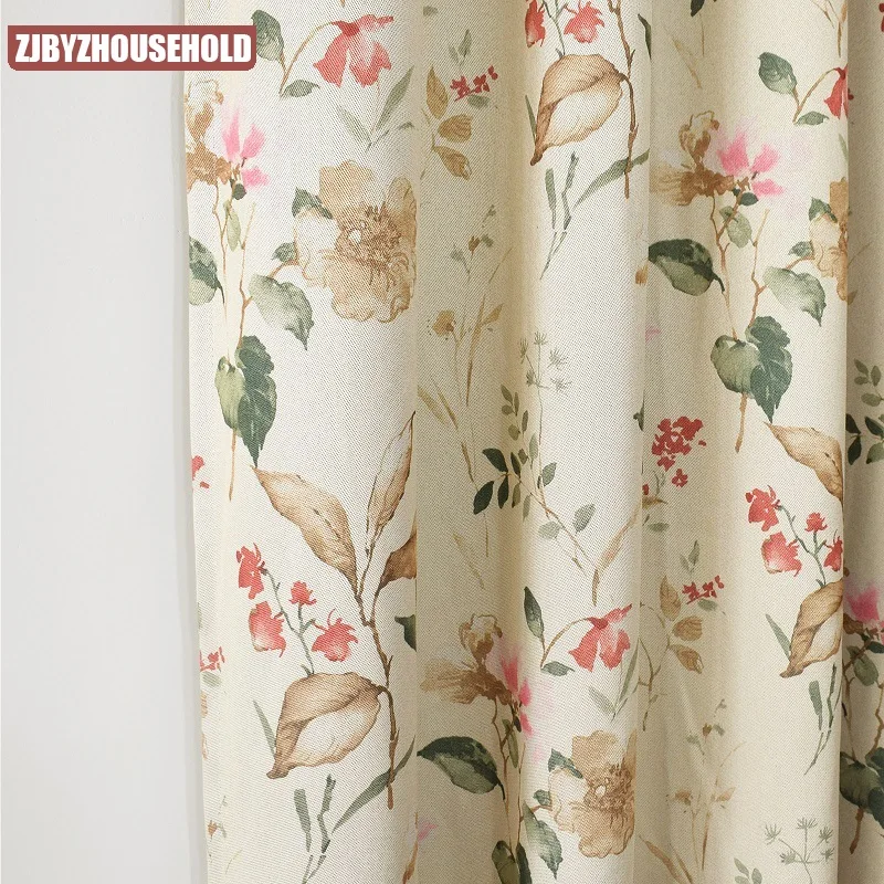 Шторы с принтом в американском стиле ретро для гостиной цветочные жалюзи