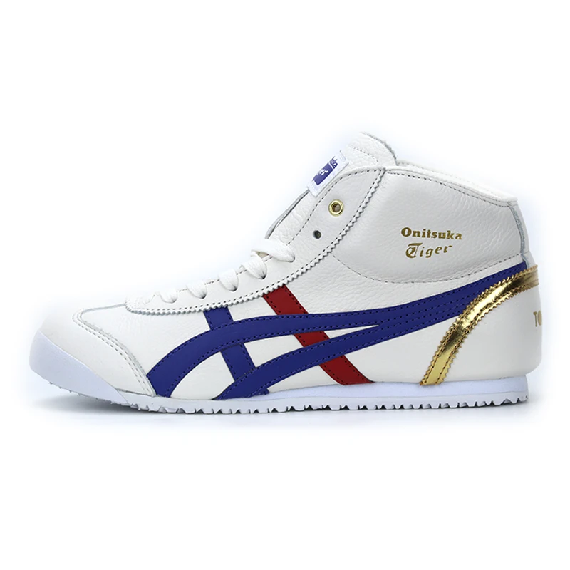 Gray and blue Оригинальная спортивная обувь Onitsuka Tiger; удобная дышащая повседневная обувь для мужчин и женщин; туфли-лодочки; высокая обувь - Цвет: Gray and blue