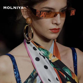 

2020 Small Frame Sunglasses Woman Fashion Snakeskin Pattern Mirror Frame High Quality Ocean Lens Eyeglasses Unisex UV400