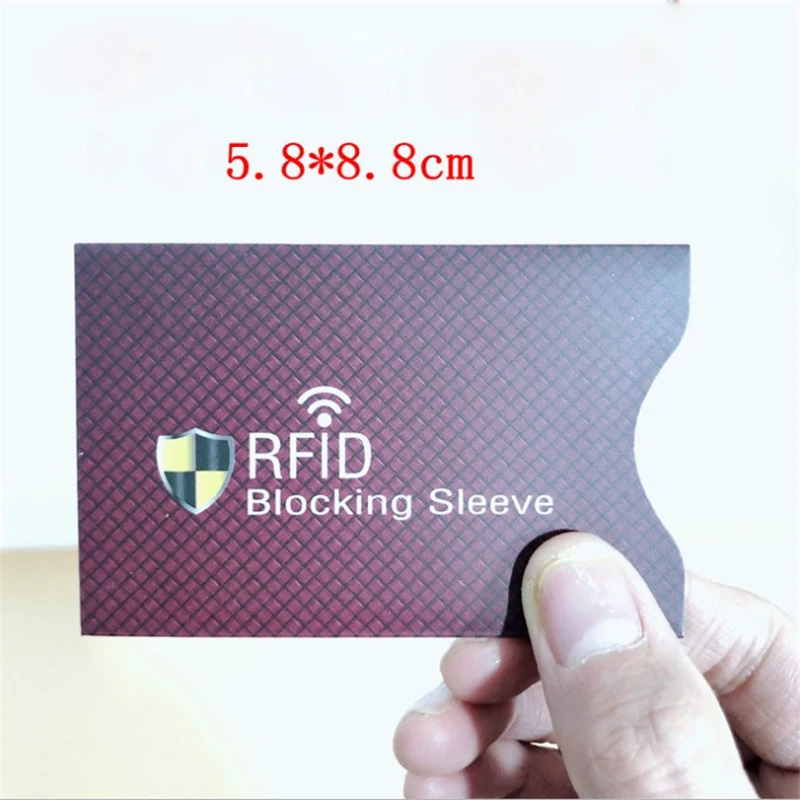 5 шт., защита от кражи для RFID, защита для кредитных карт, блокировка, держатель для карт, рукав, кожаный чехол, Защита, Чехол для банковских карт, новинка - Цвет: wine red