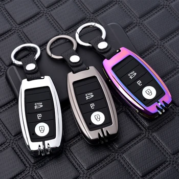 

For Kia Rio Sportage 2017 2018 2019 Ceed Optima Sorento Cerato Picanto 2019 new Zinc alloy + silicone car key case Full cover