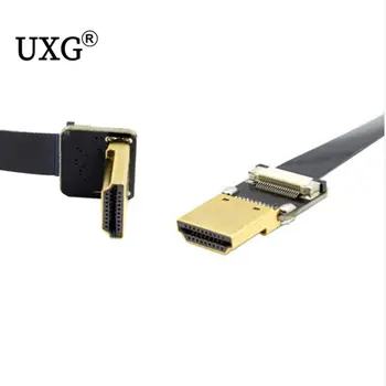 

FPV HDMI Male to Down Angled 90 Degree HDMI Male HDTV FPC Flat Cable for Multicopter Aerial Photography