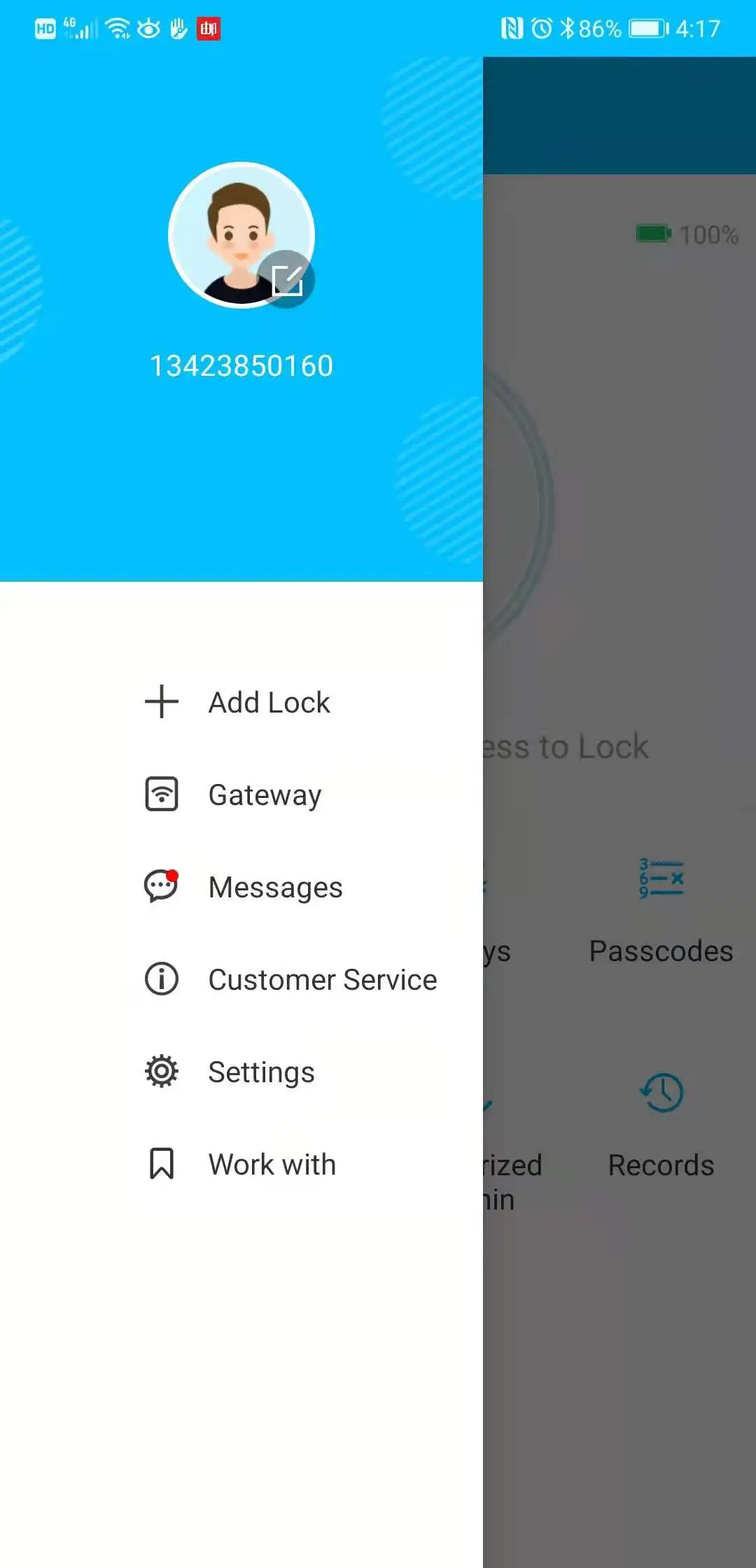 TTLock/tuya APP Smart Fingerprint Lock password code Door Lock Bluetooth Biometr