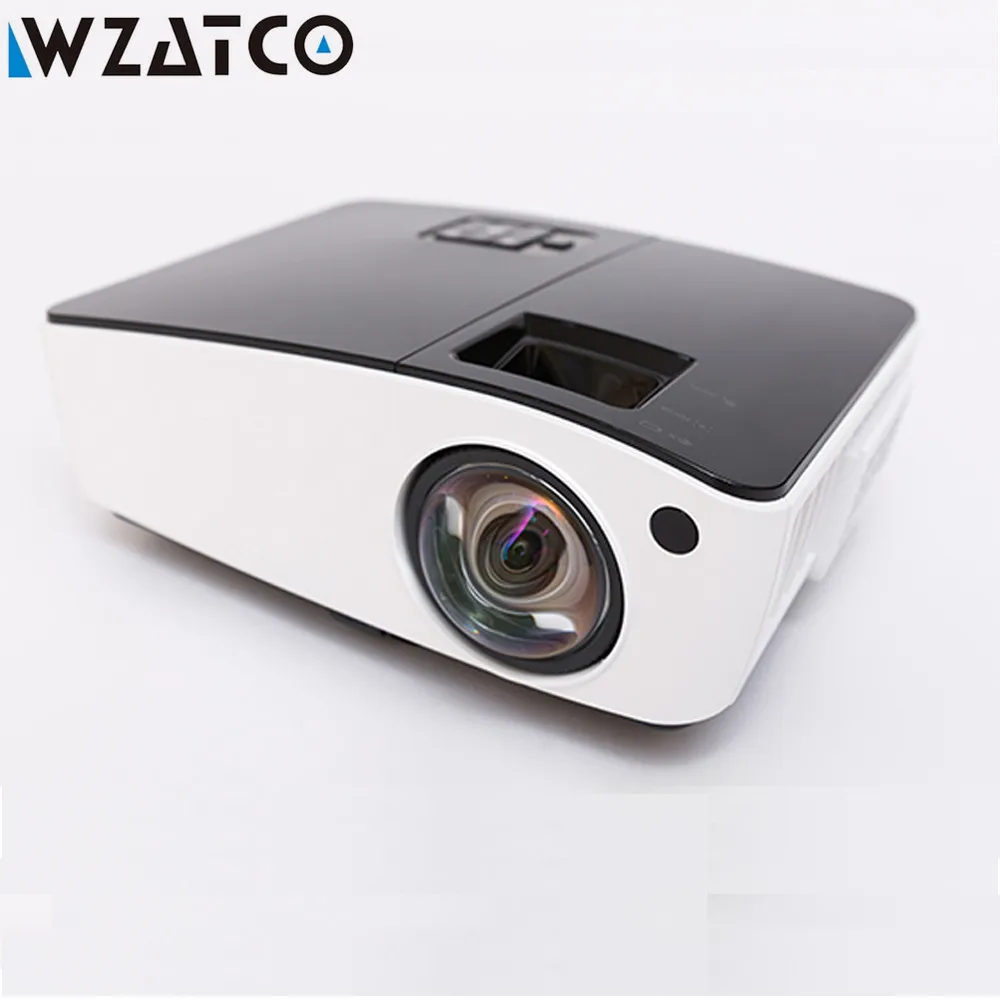 WZATCO Короткофокусный проектор дневного света дома Театр 1080p full HD 3D DLP Proyector для