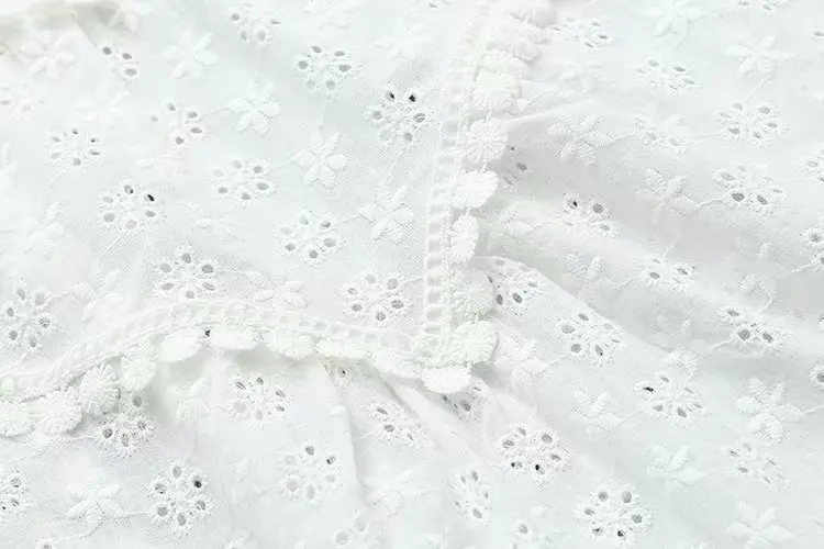 Ранняя весна Новая мода кружева Кукла Воротник пуловер-рубашка Женская Топ 61683