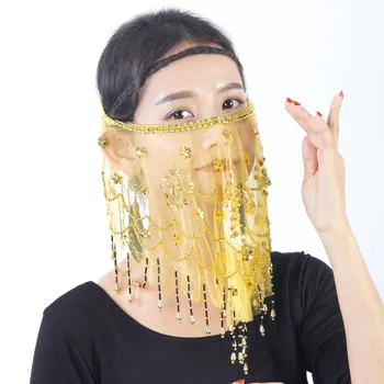 

Mei Niang Belly Dance Veil Plum Sequin India Dance Garment accessory Belly Dance Performance Props Multi-color Women's