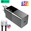 65W fast GaN mini Wall Charger,USB C PD 65W QC3.0 for TYPE C Thunderbolt 3 laptop iphone11/SE S10/S20/Note 10/9 XPS 13/15/17 ► Photo 1/6