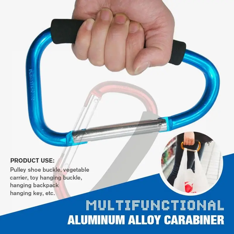 

Multifunctional Aluminum Alloy Carabiner Outdoor Multifunctional Carabiner Type With Lock Aluminum Alloy Key Backpack Hang Buckl