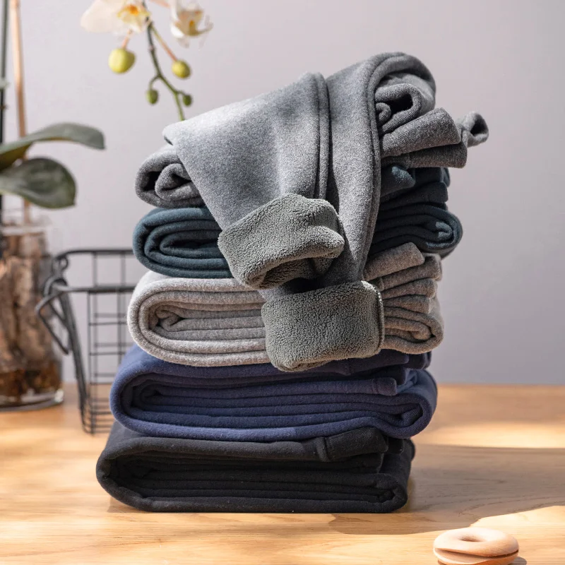 Женские теплые леггинсы со средней талией повседневные эластичные плотные