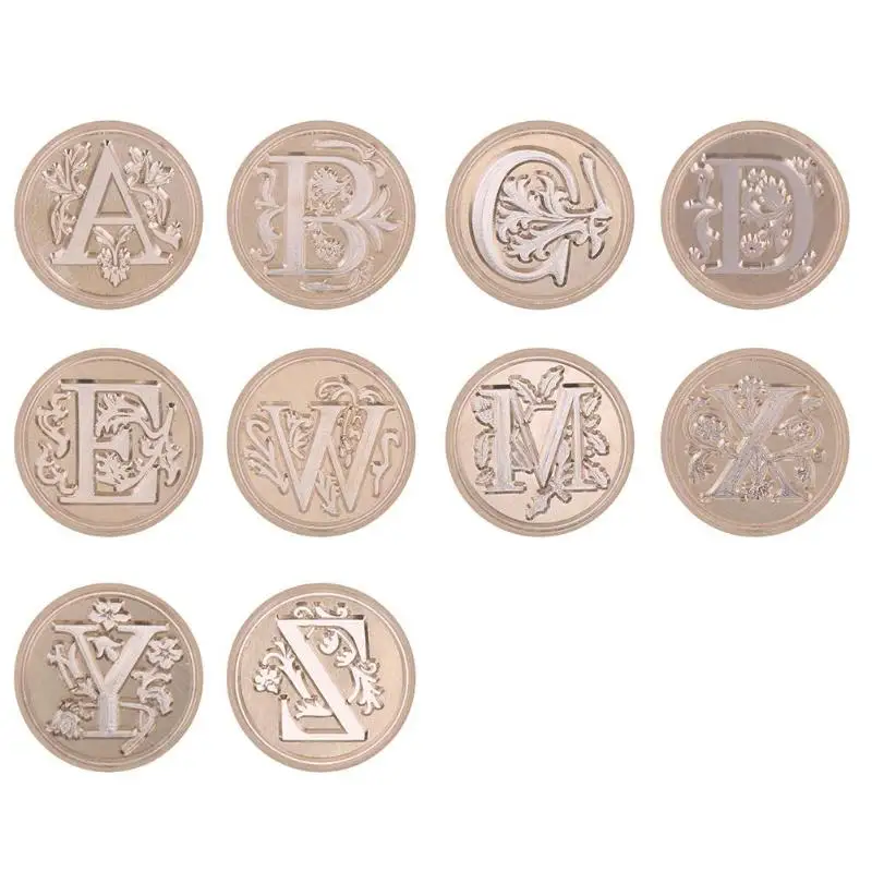 Vintage Letters Wax Seal Stamp Alphabet Retro Kit Copper Head Sealing Tool  Kit