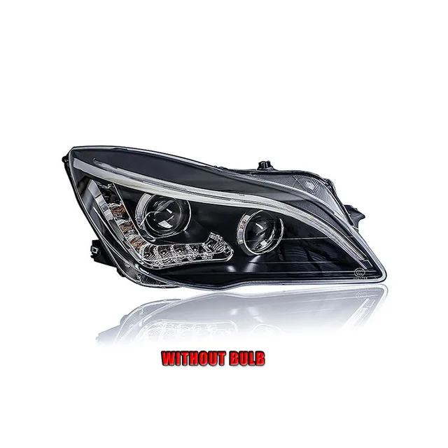 Автомобильный Стайлинг для Buick Regal фары- Regal светодиодный фонарь светодиодный drl H7 hid Bi-Xenon двойные линзы ближнего света - Цвет: without bulb version