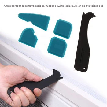 

Caulking Tool Kit Joint Sealant Silicone Spreader Spatula Scraper Edge Grout Remover Scraper 4pc Blue/Red Hand Tools Combination