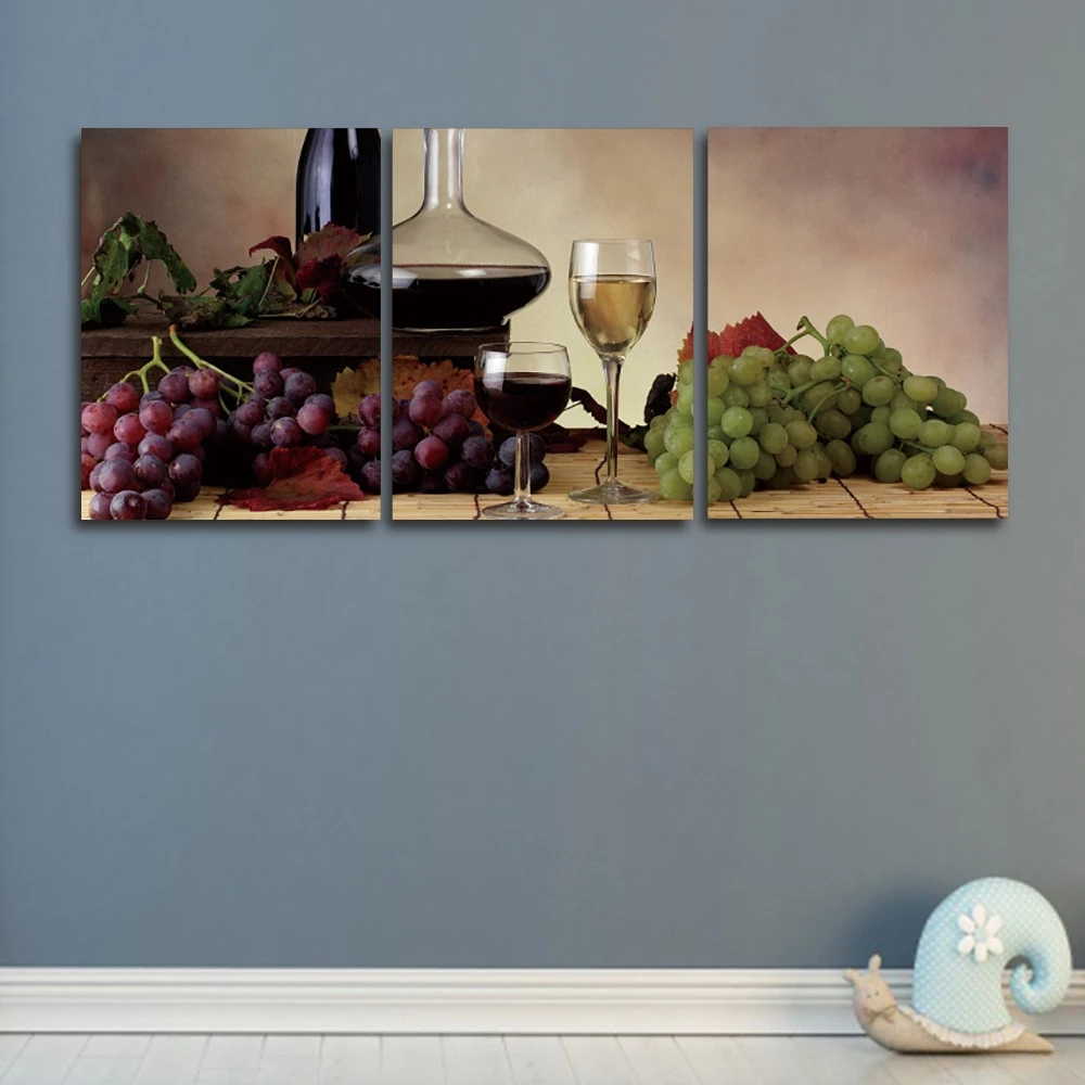 3 Панели Бар Декор для кухни художественные картины на холсте Скандинавское