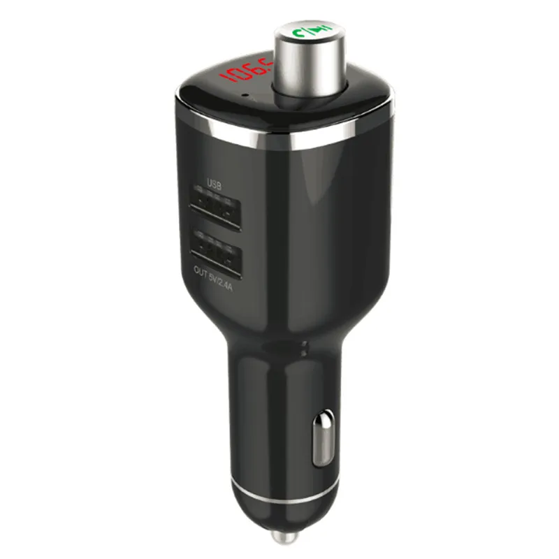 Bluetooth Car Kit FM Transmitter Handsfree Calling Car MP3 Audio Player Dual USB Car Charger Support Voltage Detection