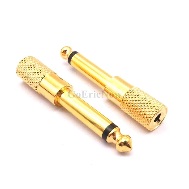 4 Adattatori Audio Da 6.35mm A 3.5mm - Connettori TRS Stereo Placcati Oro, Per Cuffie, Chitarra, Amplificatori