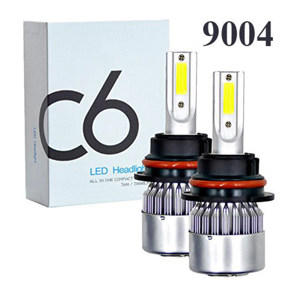 NITHTEYE Автомобильный светодиодный фонарь 9004 HB1 светодиодный комплект фар 1300 Вт 195000лм конверсионные лампочки белый 6000K фары для автомобиля лампы