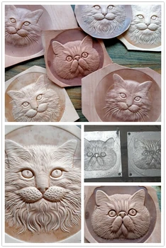 

Hand-work unique design tools - Metal three-dimensional Leather shaping mold-3D kitten cat mold