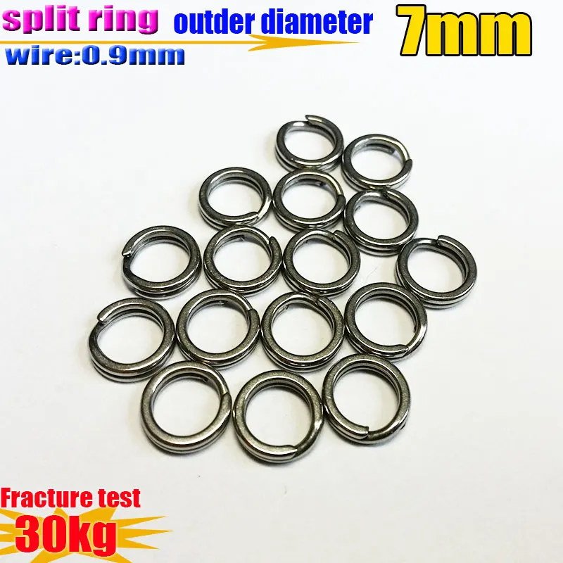 

2019 new Fish lures ring flattening wire 0.9mm*outside diameter 7mm Quantity 500pcs/lot 304 stainless steel